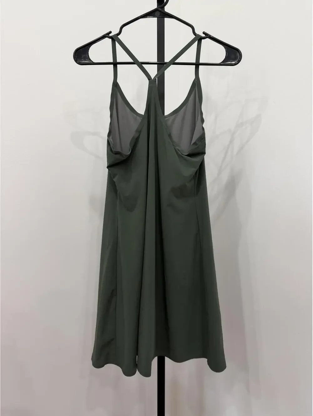 Outdoor Voices Dark Green Athletic Tank Dress with Built-In Lined Support - Picture 8 of 11
